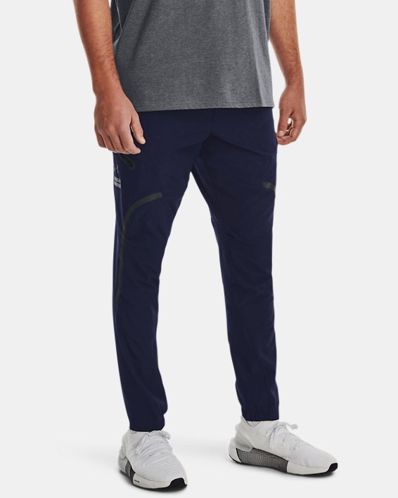 Men's UA Unstoppable Cargo Pants in Blue image number 0